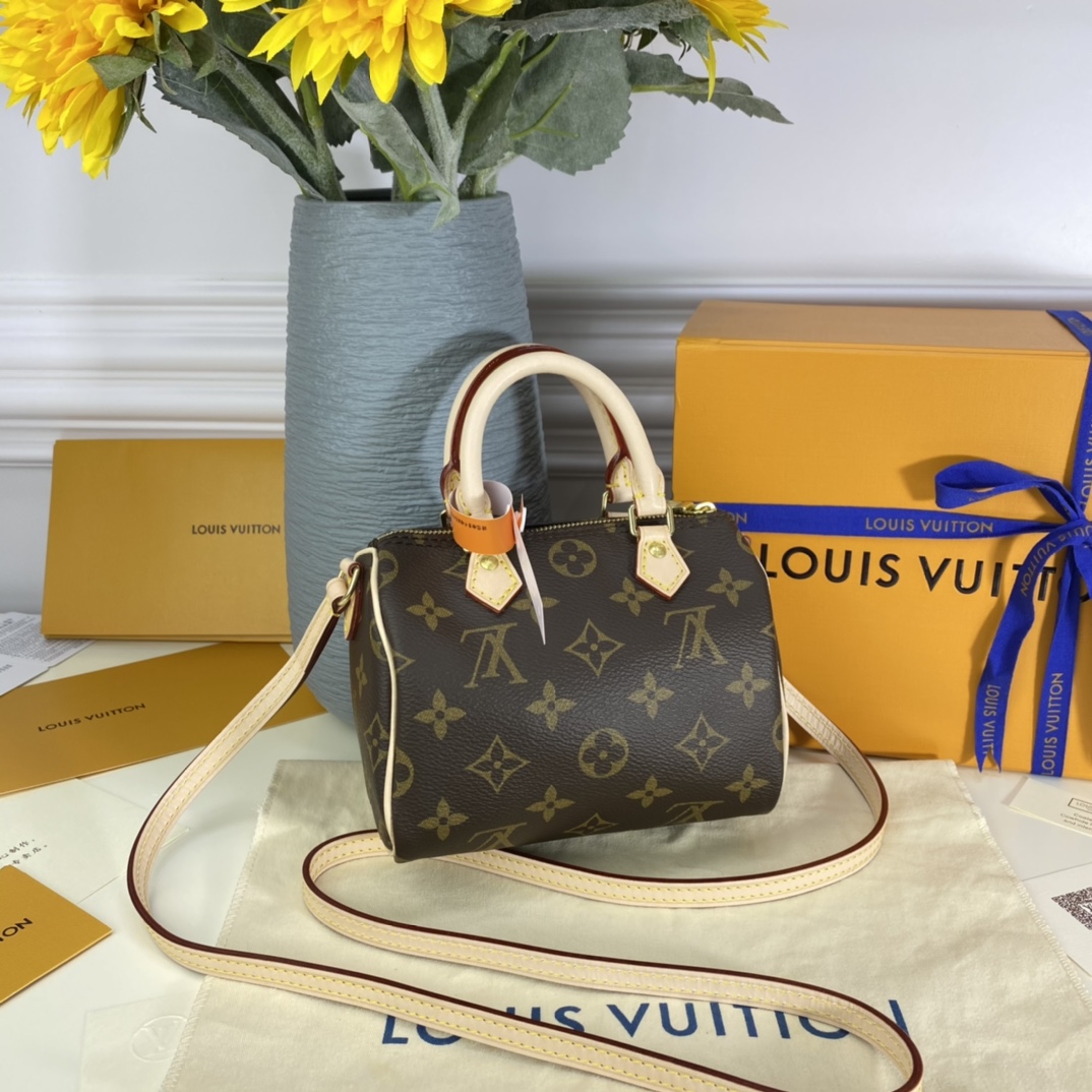 Louis Vuitton NANO SPEEDY Monogram Handbag M61252 